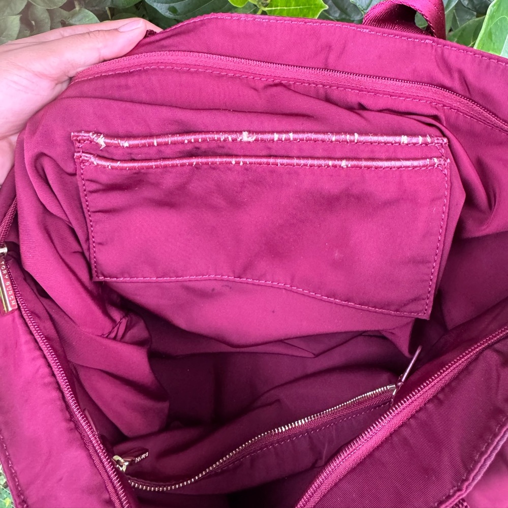 Tory Burch Maroon Tote w/ dust bag - Picture 6 of 8